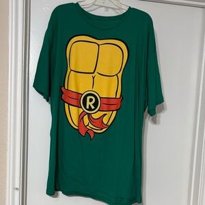Nickelodeon Rafael TMNT Green and Yellow Short Sleeve Tee